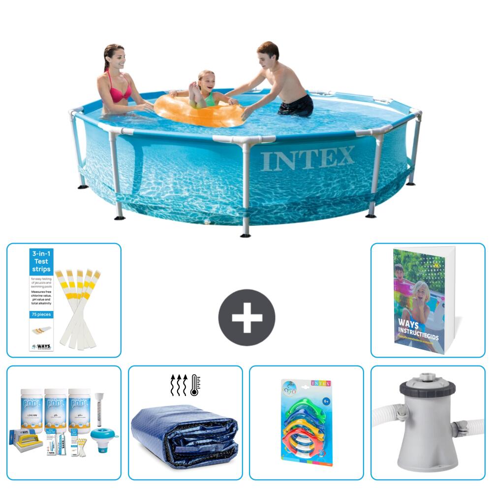 INTEX Basen ze stelażem Okrągły - 305x76 cm - 7-częściowy S108