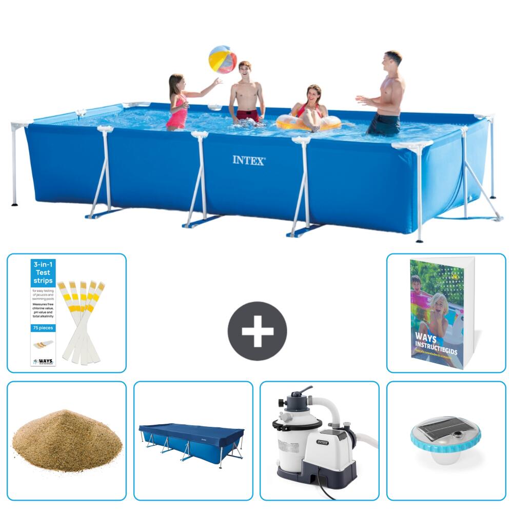 INTEX Basen ze stelażem Prostokątny - 450x220x84 cm - 7-częściowy S56
