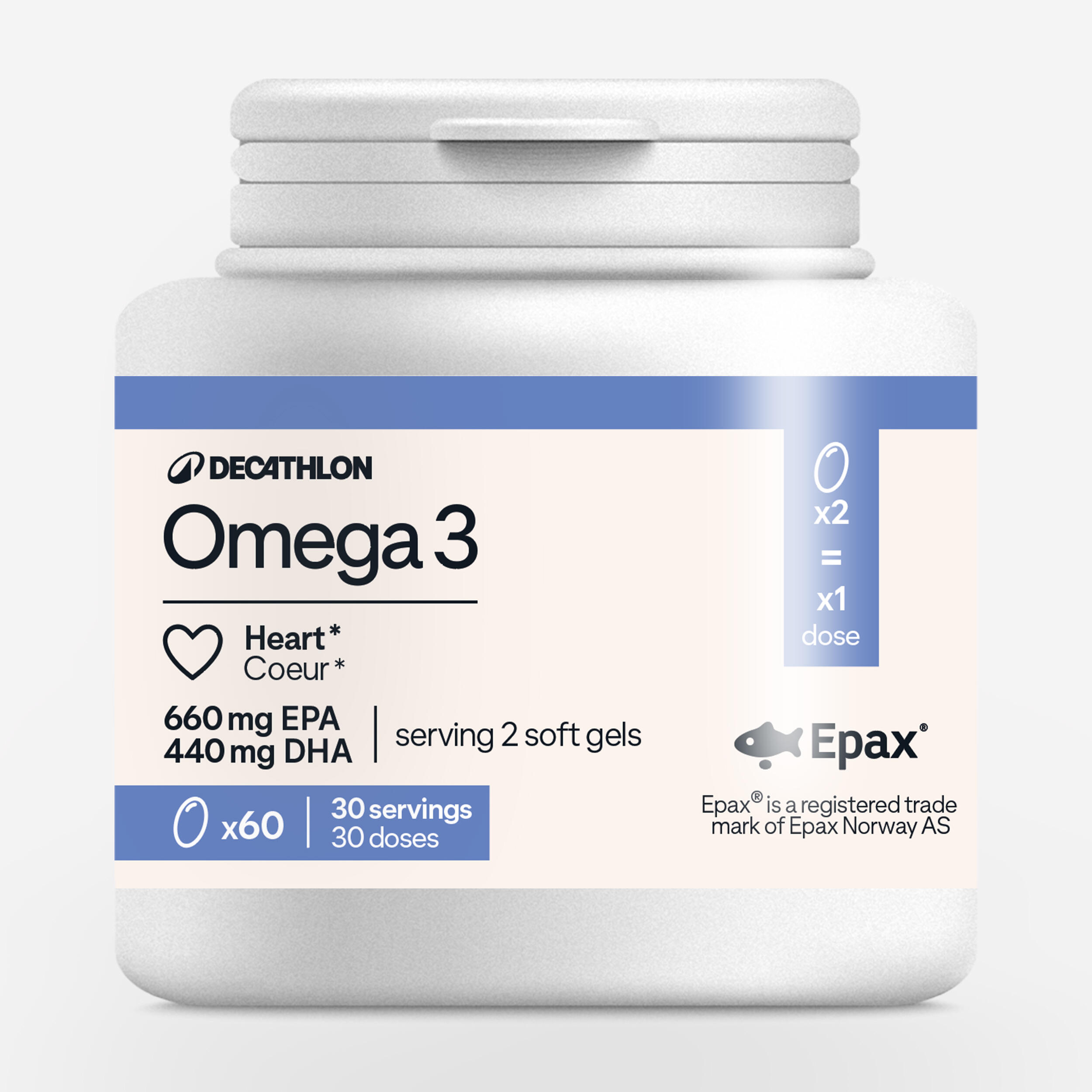 Omega 3 EPA i DHA z oznakowaniem EPAX® 60 kapsułek