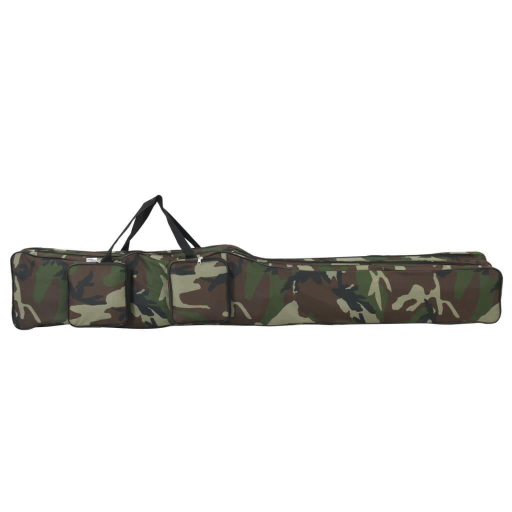 VidaXL Pokrowiec na Wędki 150 cm Kamuflaż 600D Oxford