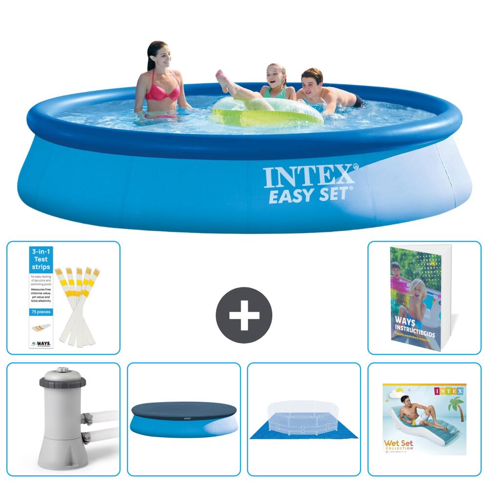 INTEX Basen Easy Set Okrągły - 396x84 cm - 7-częściowy S322