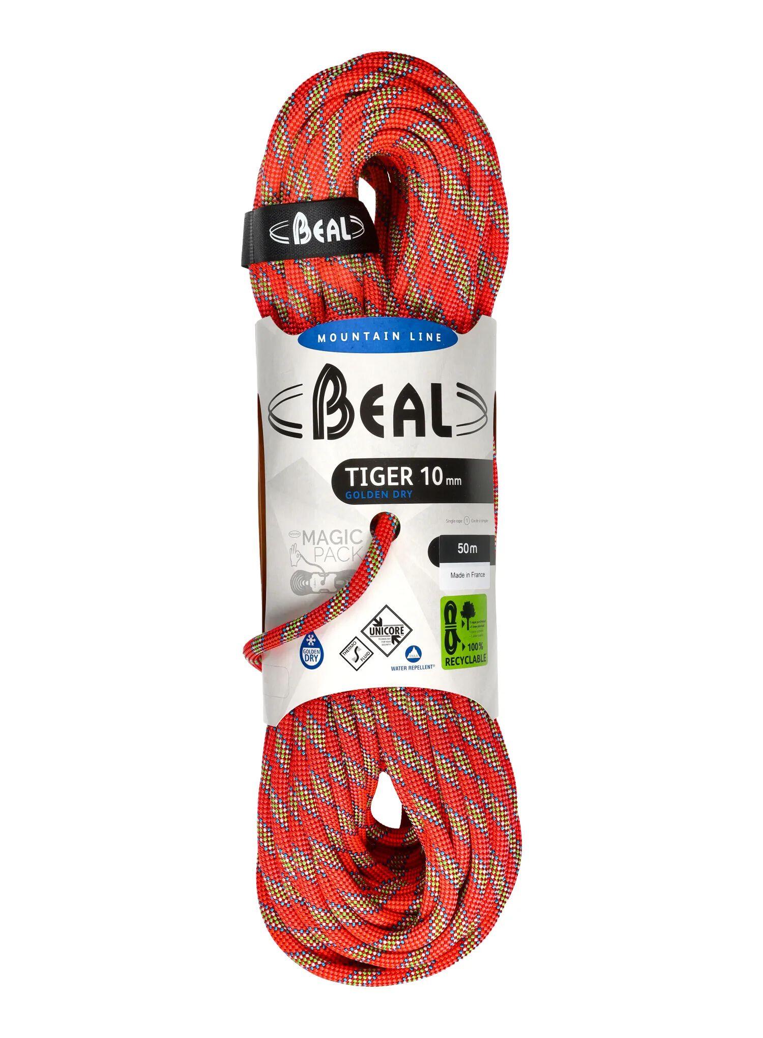 Lina dynamiczna Beal Tiger Unicore 10 mm x 50 m Golden Dry - orange