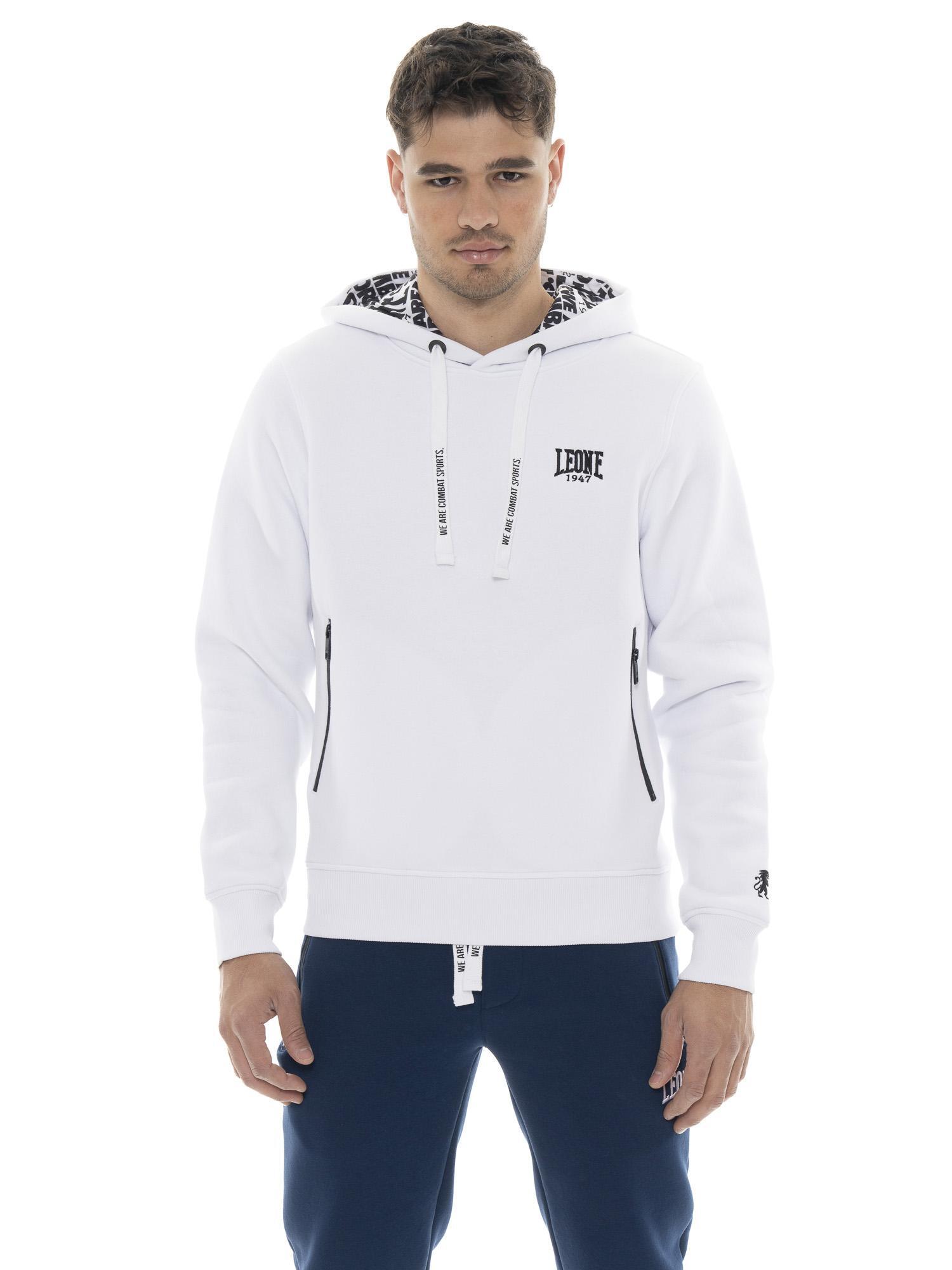 Męska zimowa bluza z kapturem z małym logo Leone 1947 Soft Basic