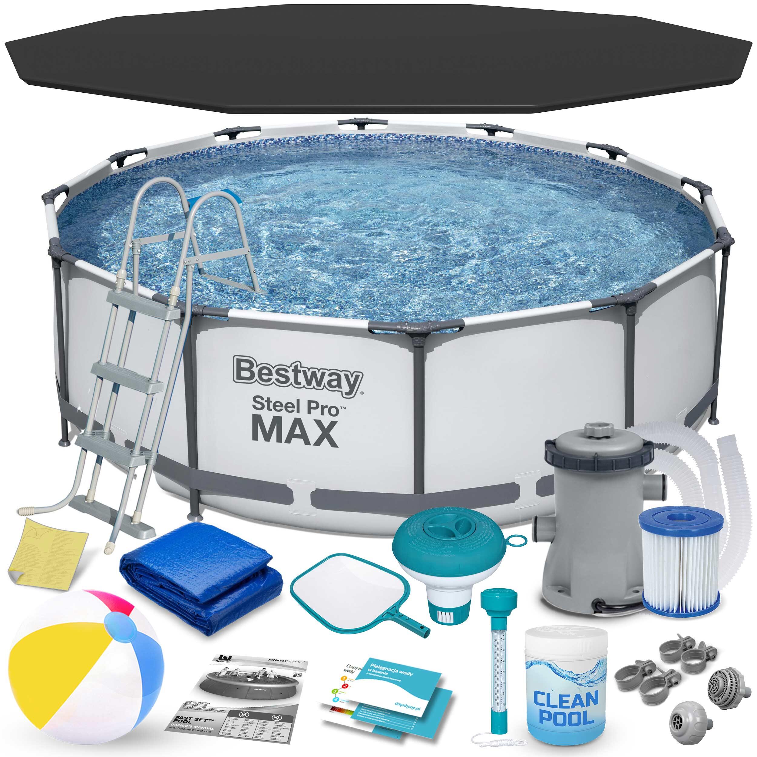 Basen ogrodowy stelażowy 366x100cm okrągły Bestway 56418