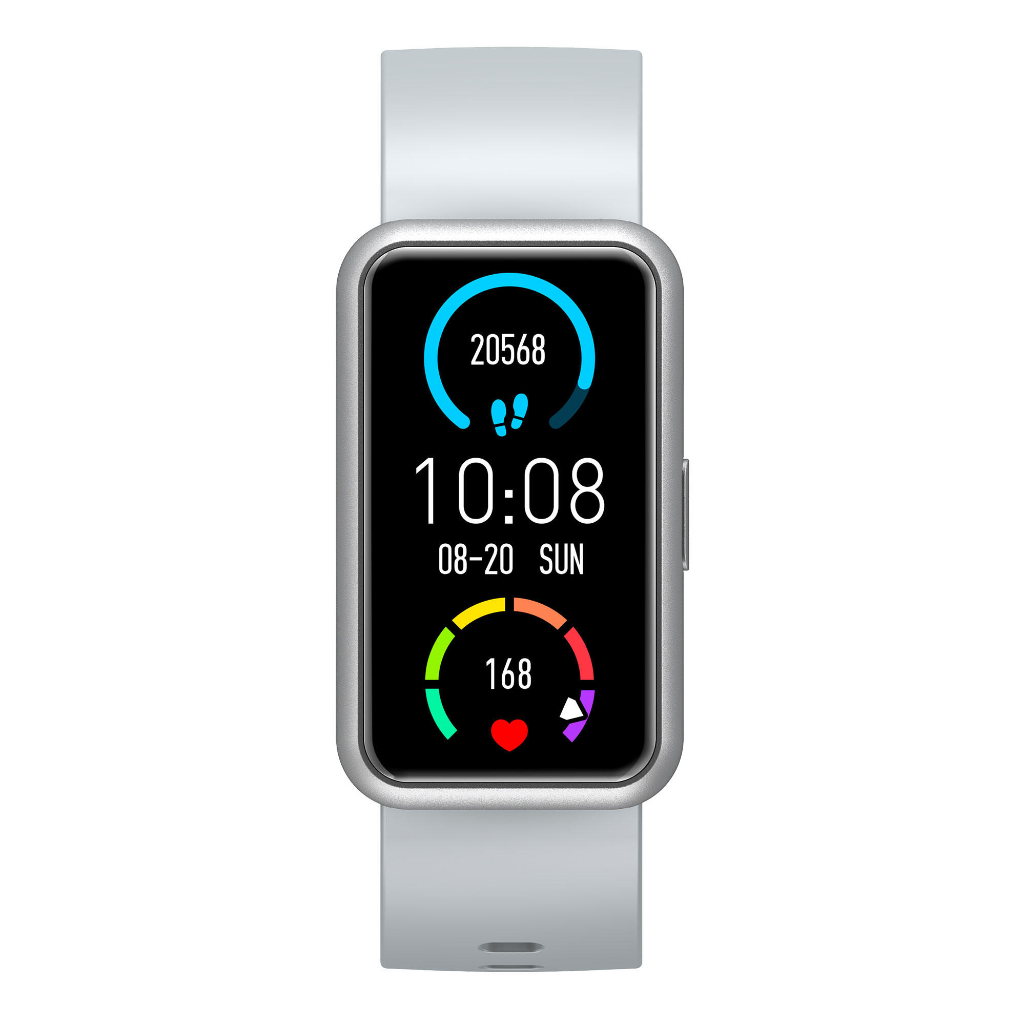 Smartwatch z zakrzywionym ekranem dotykowym – Abyx Fit Etna – Szary