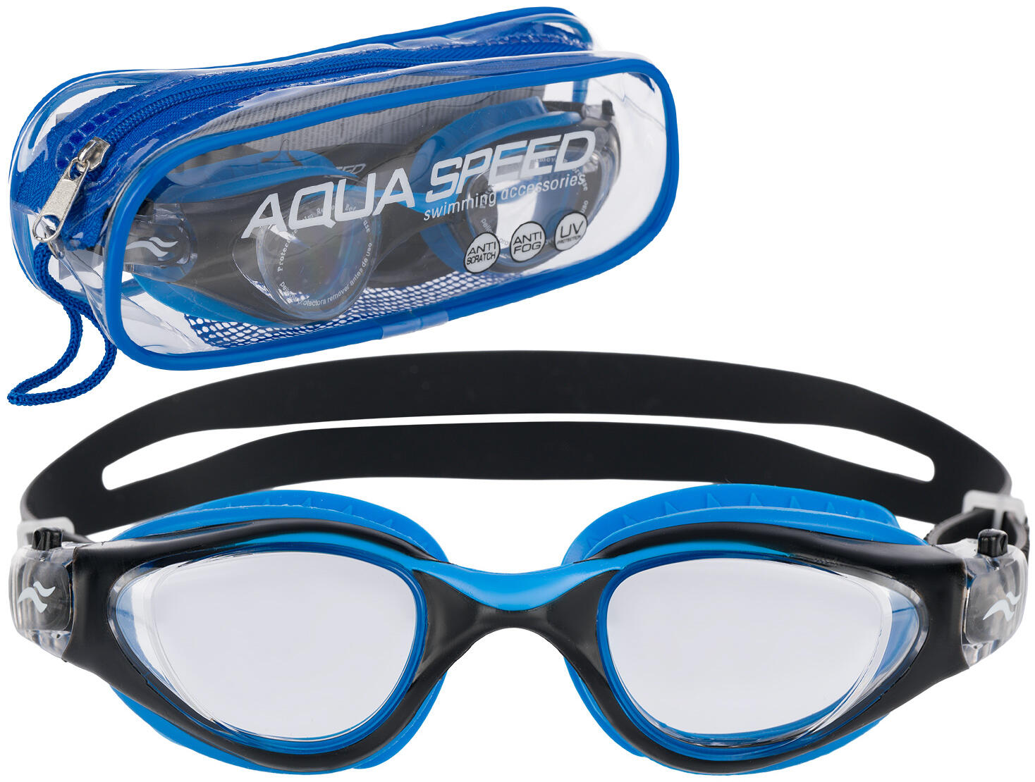 Okulary pływackie dla dzieci do pływania na basen AQUA SPEED