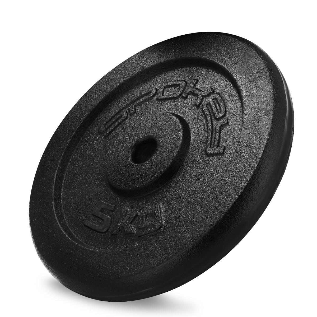 Talerz obciążenie żeliwne na sztangę Spokey Sinis 5 kg