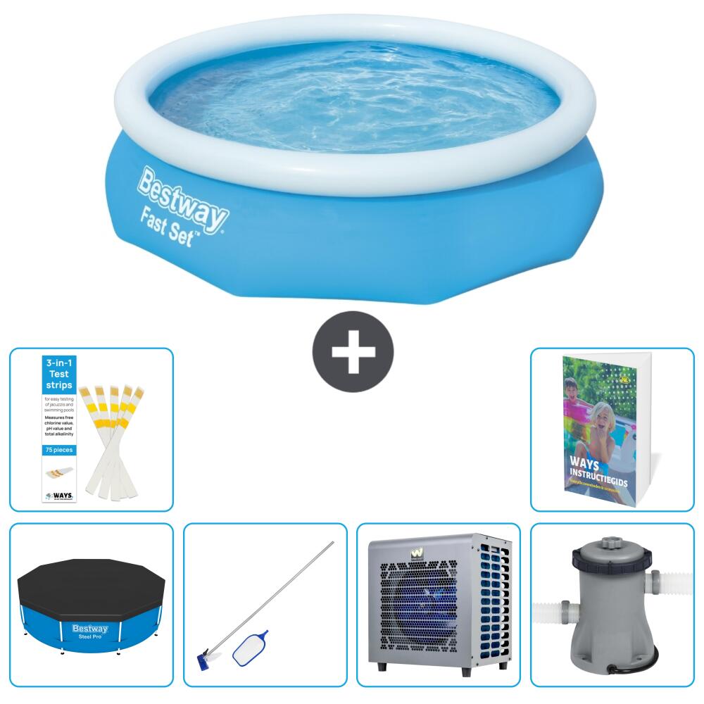 BESTWAY Basen Fast Set Okrągły - 305x76 cm - 7-częściowy S109