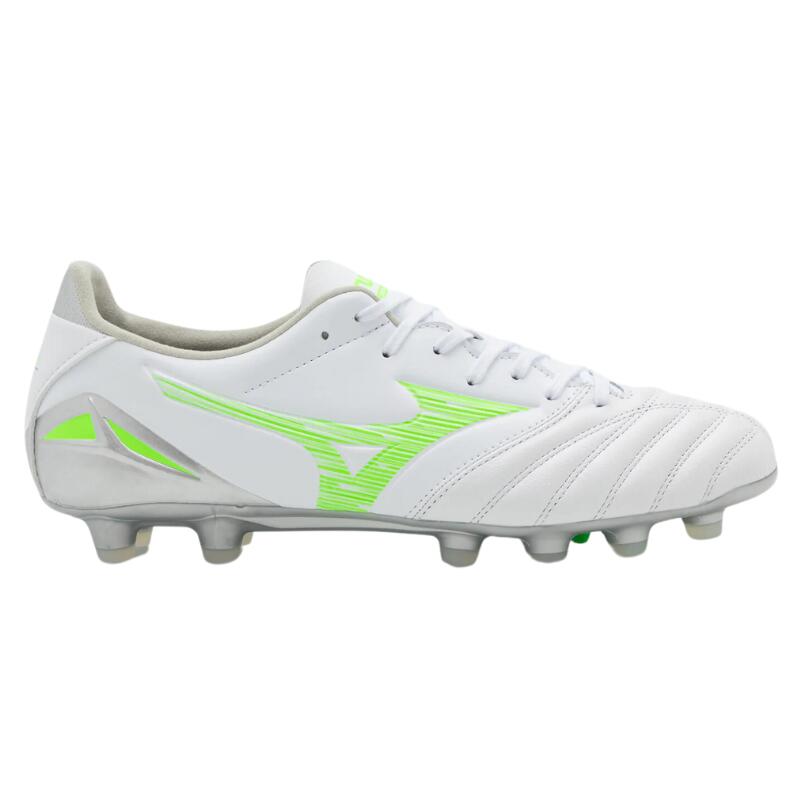 Buty piłkarskie Mizuno Morelia Neo IV Pro Md white/neon green/cool gray 3c