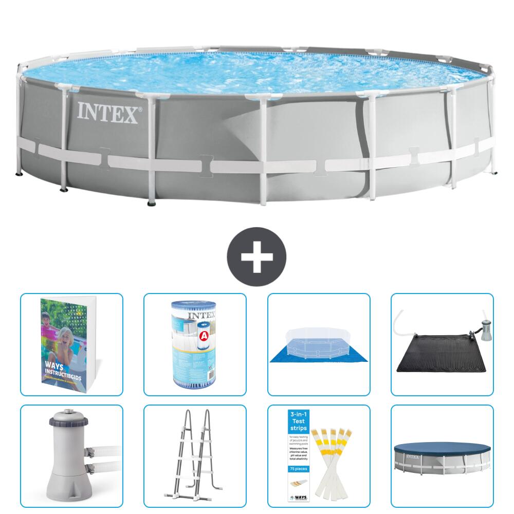 INTEX Basen Prism Frame Okrągły - 457x107 cm - 9-częściowy S619