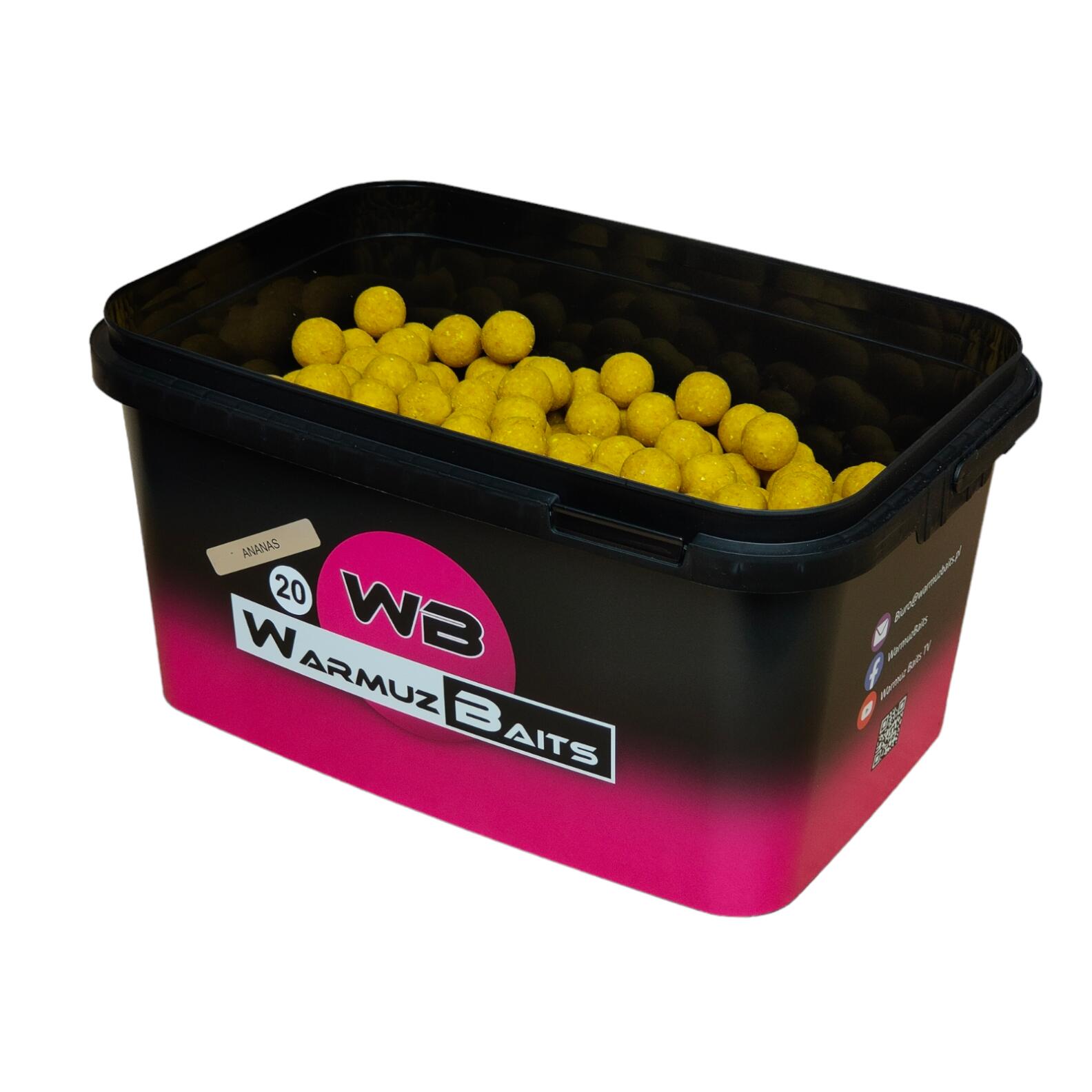 Kulki zanętowe 20mm Warmuz Baits Wiadro 3kg ANANAS