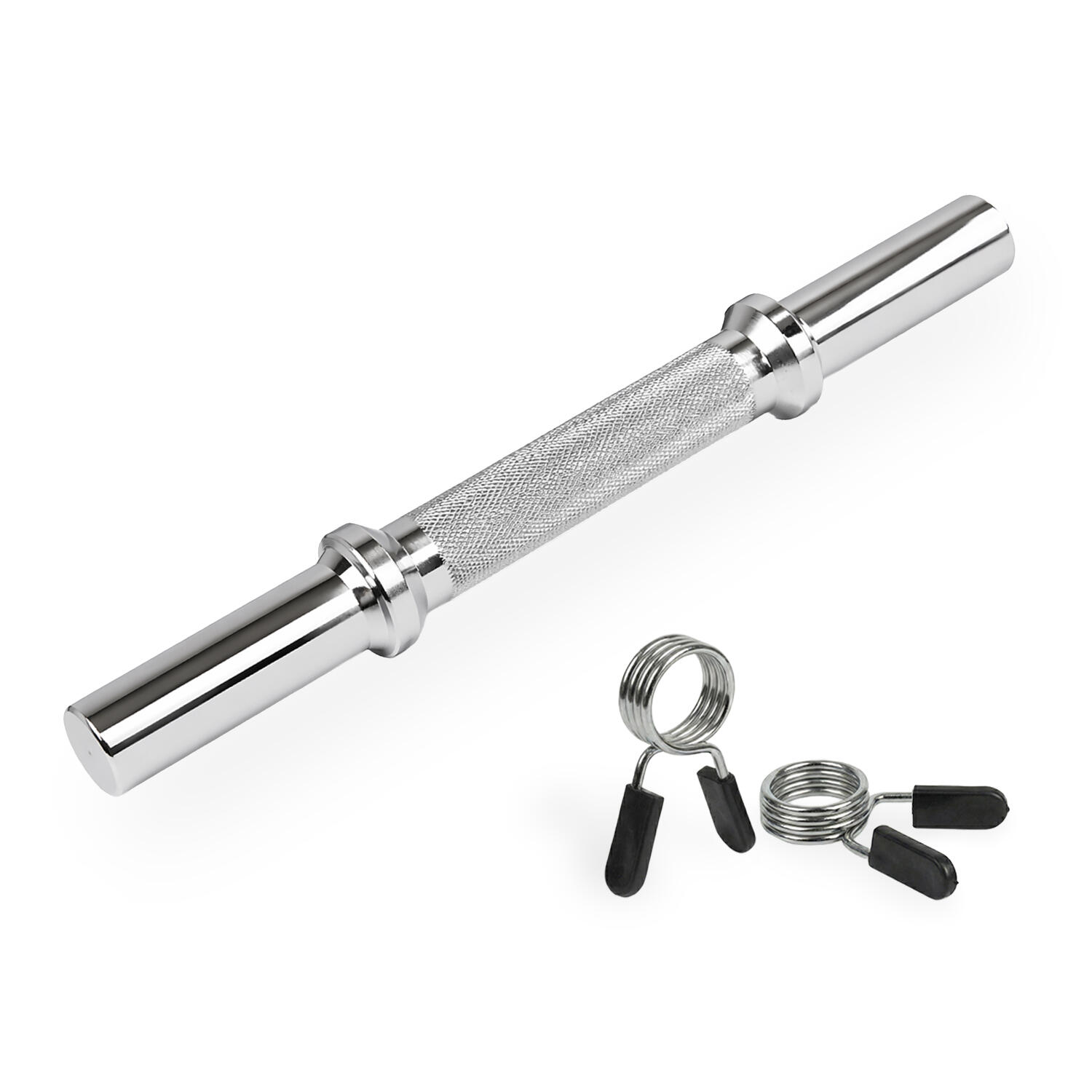 Drążek hantlowy z zaciskiem na sprężynę - 30 mm - 35 cm