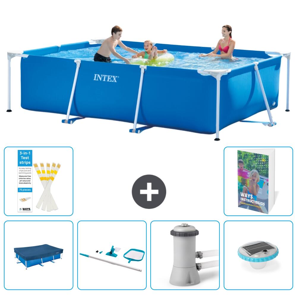 INTEX Basen ze stelażem Prostokątny - 300x200x75 cm - 7-częściowy S73