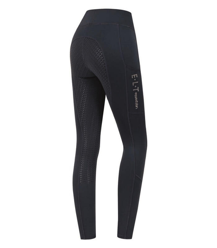 Damskie legginsy jeździeckie z pełną przyczepnością ELT Ella Glam