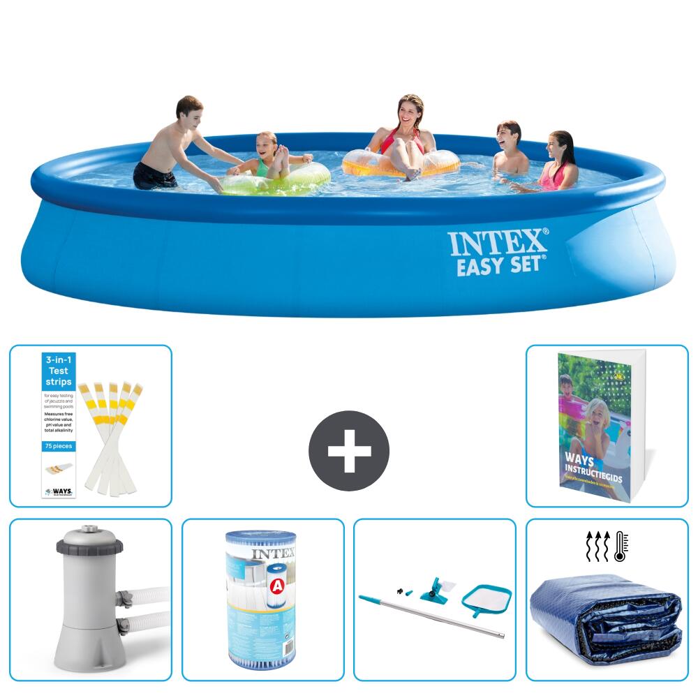 INTEX Basen Easy Set Okrągły - 457x84 cm - 7-częściowy S194