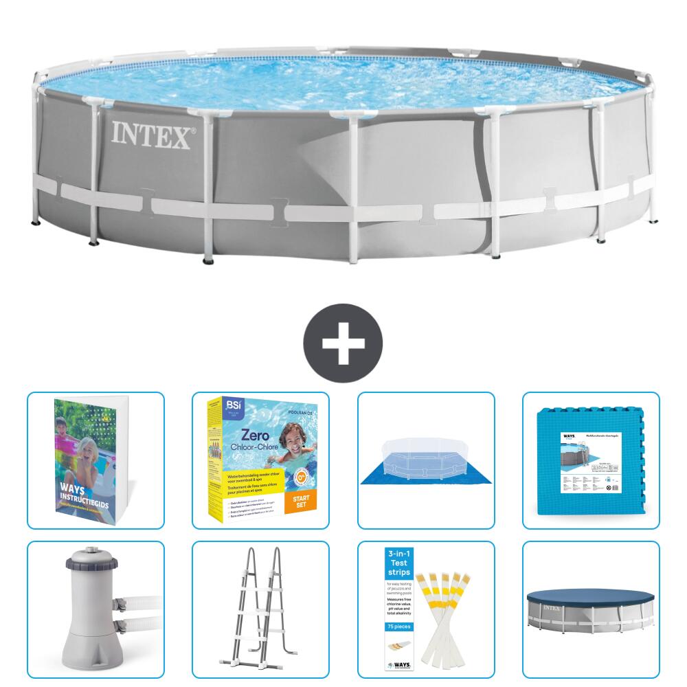 INTEX Basen Prism Frame Okrągły - 427x107 cm - 9-częściowy S566