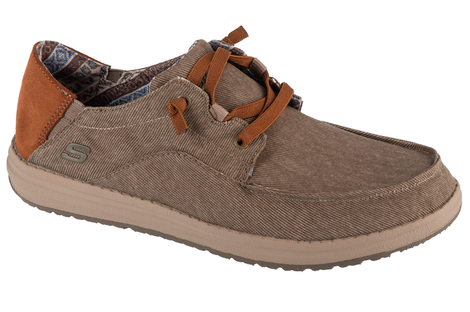Buty SKECHERS MELSON - MOC TOE Jasnobrązowy
