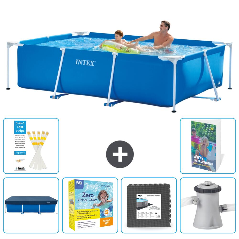 INTEX Basen ze stelażem Prostokątny - 260x160x65 cm - 7-częściowy S85
