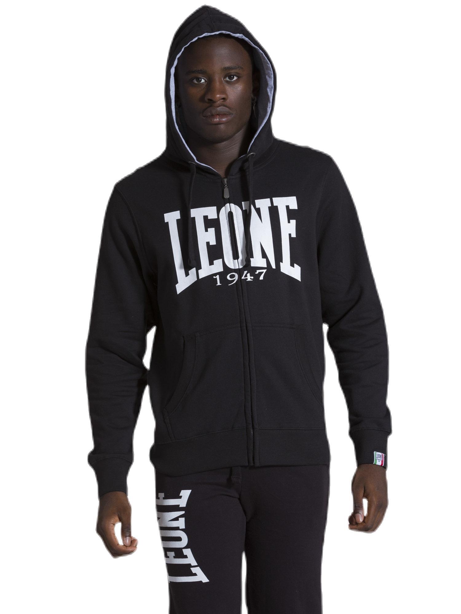 Leone 1947 Apparel Bluzy z kapturem męskie zapinane na zamek