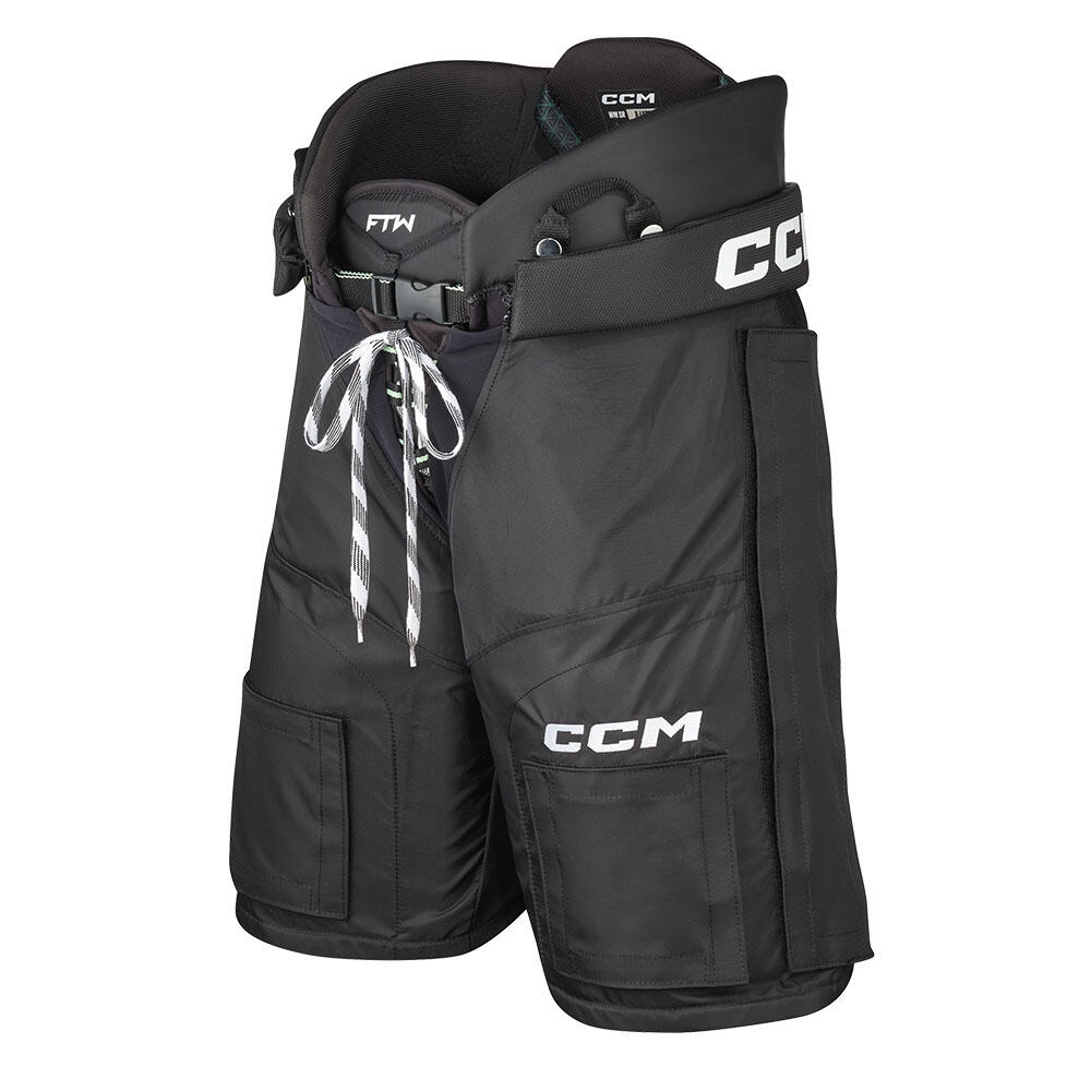 Spodnie do hokeja na lodzie damskie Jetspeed FTW – na rzep – czarne – rozmiar S