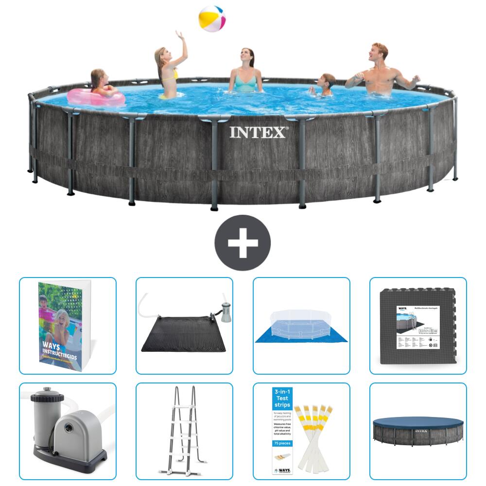 INTEX Basen Prism Frame Okrągły - 549x122 cm - 9-częściowy S543
