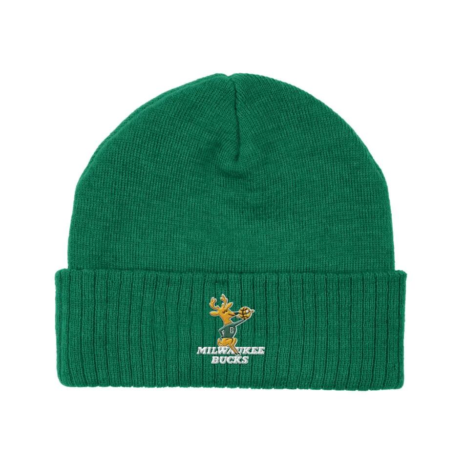Czapka z dzianiny Mitchell & Ness Fandom Milwaukee Bucks
