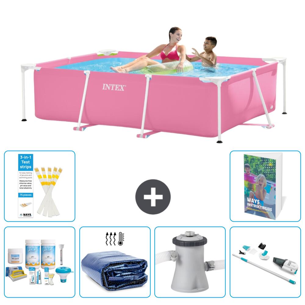 INTEX Basen ze stelażem Prostokątny - 220x150x60 cm - 7-częściowy S165