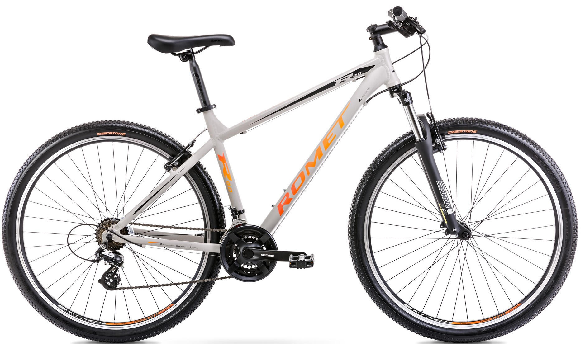 Rower górski MTB ROMET RAMBLER R9.0 29 M(17) szaro-czarno-pomarańczowy