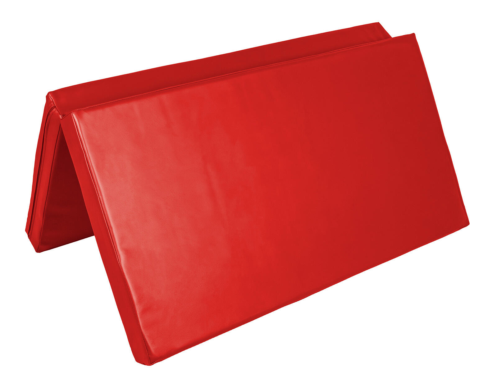 Materac dwuczęściowy z rzepami UNDERFIT 130 x 120 x 10 cm miękki czerwony