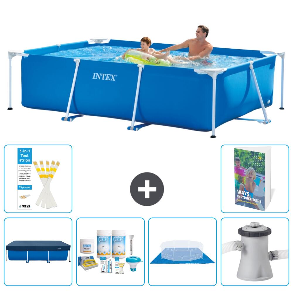 INTEX Basen ze stelażem Prostokątny - 260x160x65 cm - 7-częściowy S77