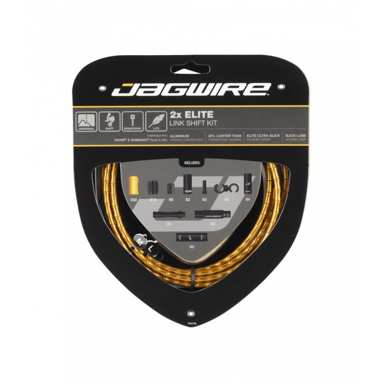 Zestaw przerzutek JAGWIRE 2x Elite Link - złoty