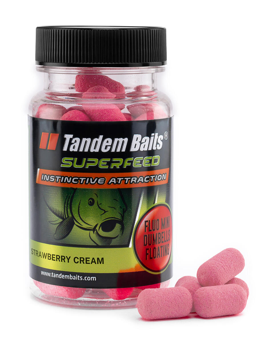 Pływające Mini Dumbells SuperFeed Fluo 30g Strawberry Cream
