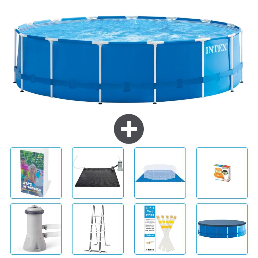 INTEX Basen ze stelażem Okrągły - 457x122 cm - 9-częściowy S559