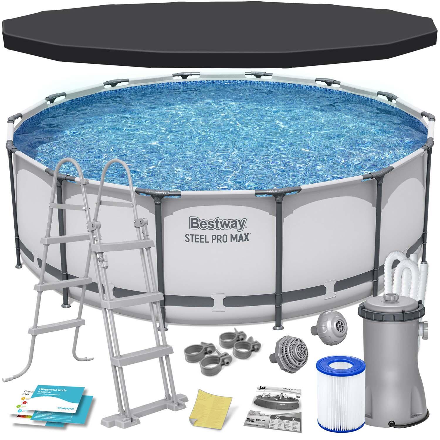 Basen stelażowy Bestway ogrodowy 427x122 cm 11w1 5612X