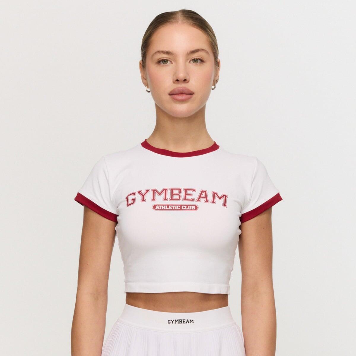 Koszulka damska fitness slim biała Varsity