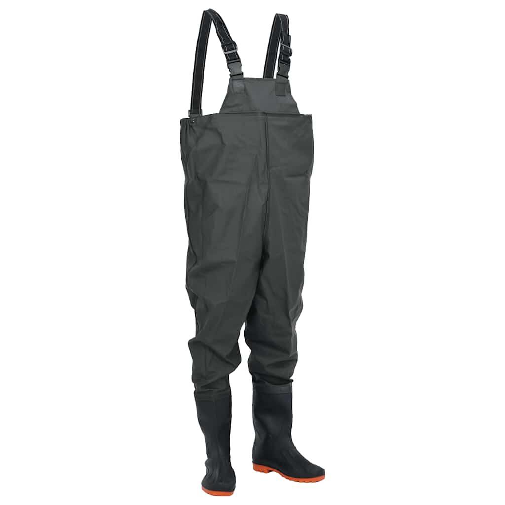 VidaXL Waders z wbudowanymi butami rozmiar 40 ciemnozielony