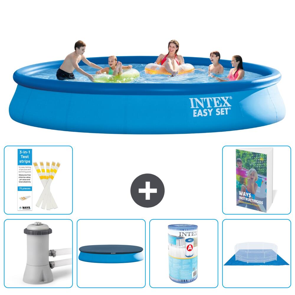 INTEX Basen Easy Set Okrągły - 457x84 cm - 7-częściowy S341