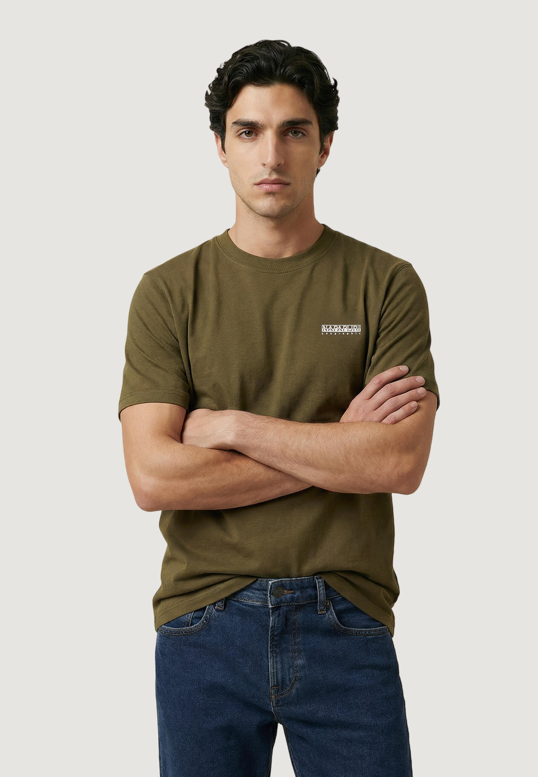 Koszulka crop top Mężczyzna NAPAPIJRI S-SMALL BOX SS