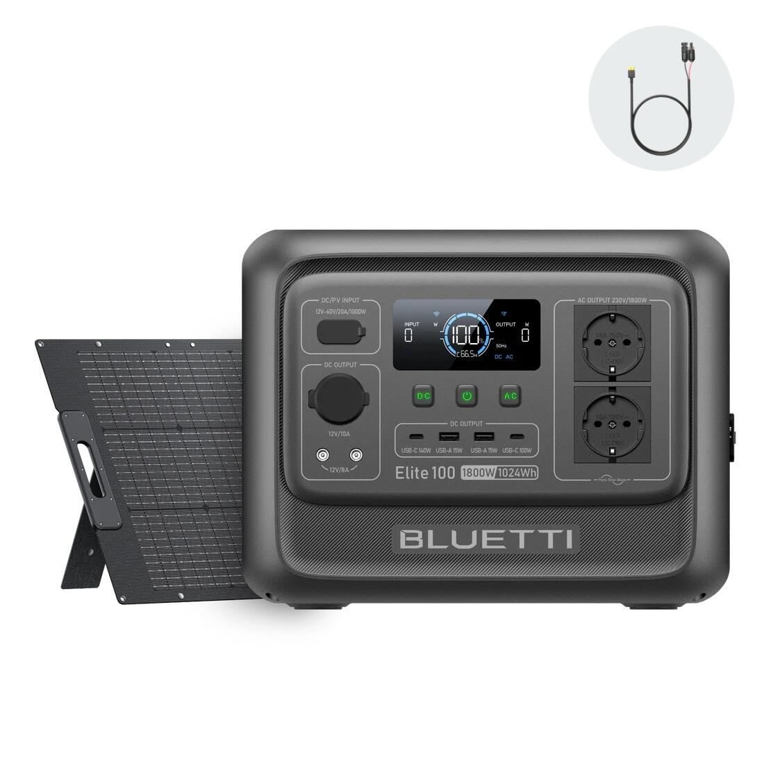 Elite 100 V2 generator solarny 1024Wh z panelem 100W na camping i kamper