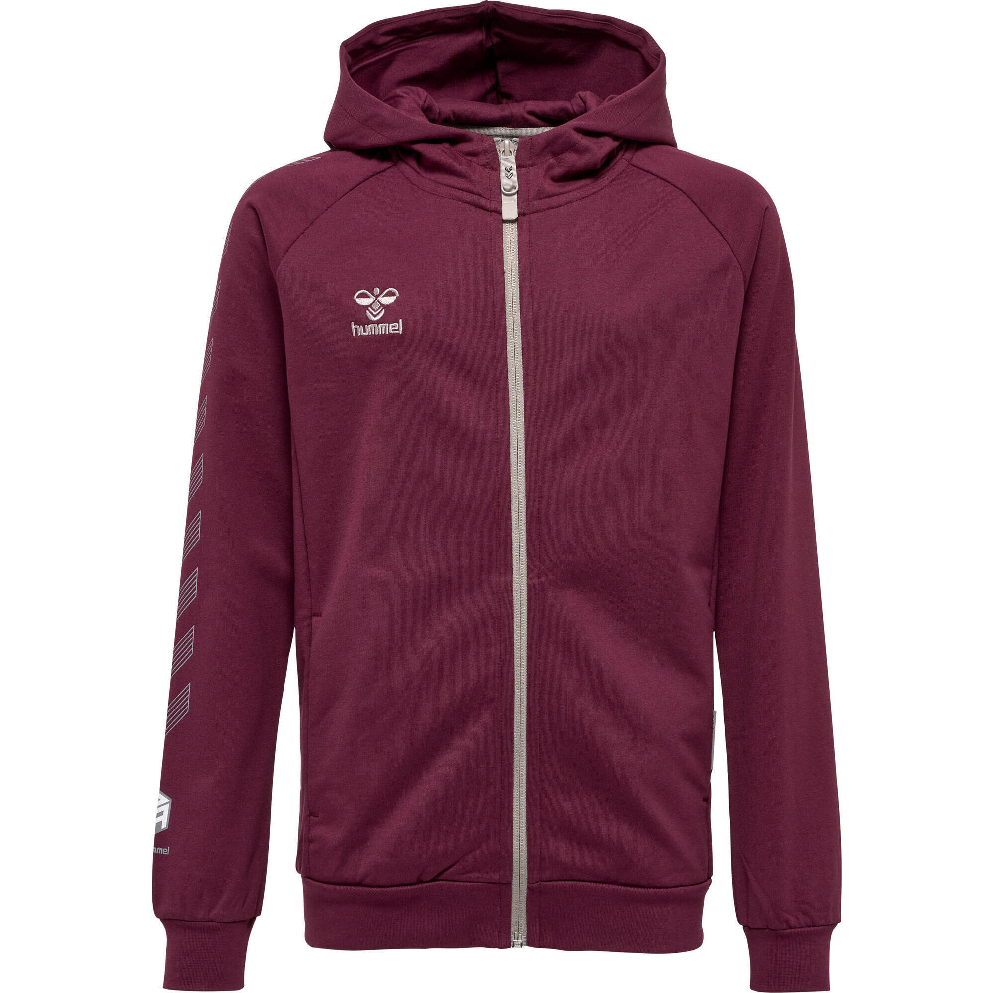 Dziecięca bawełniana bluza z kapturem zapinana na zamek Hummel Move Grid