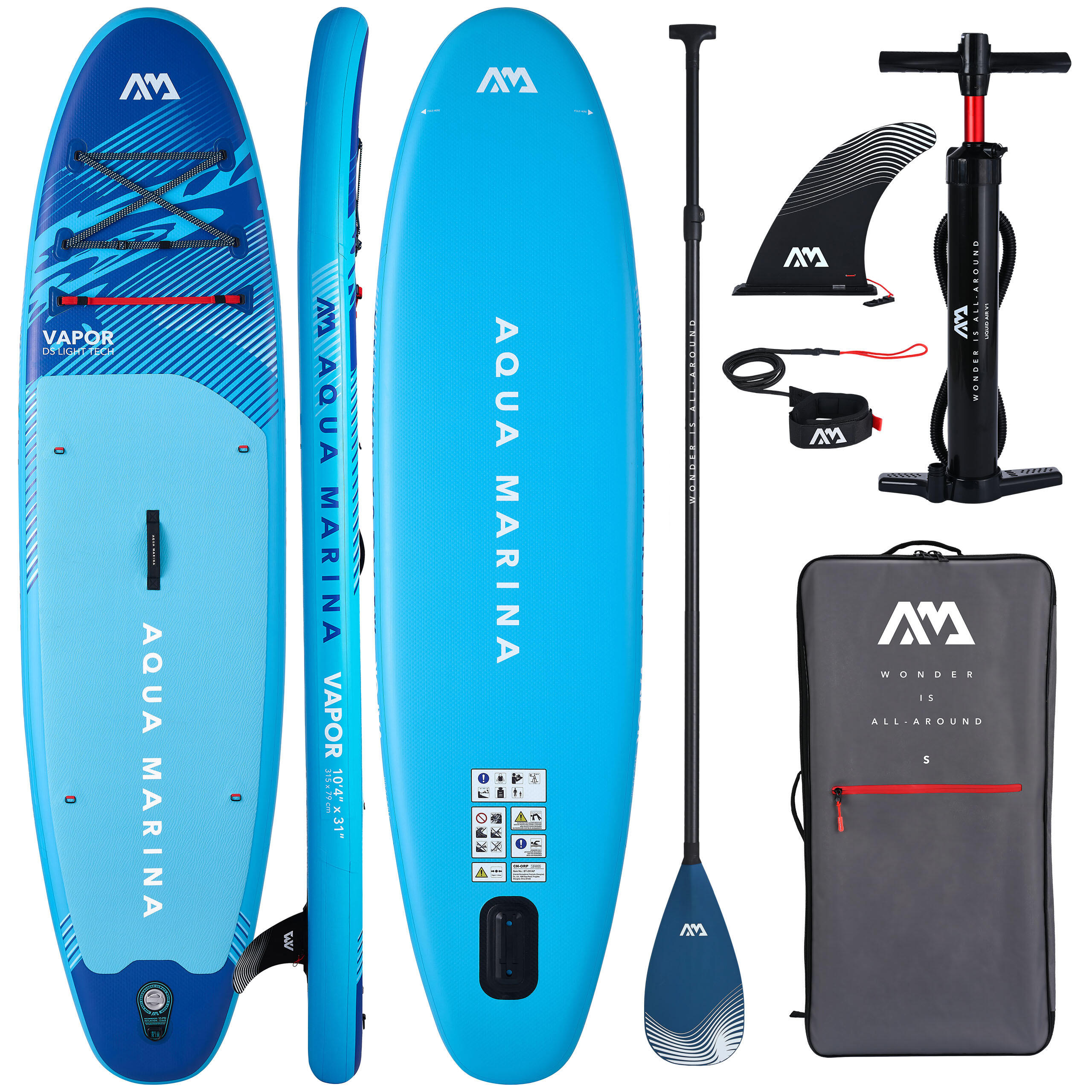 Deska SUP Pompowana Aqua Marina Vapor 10'4 2026 + WIOSŁO CARBON PASTEL