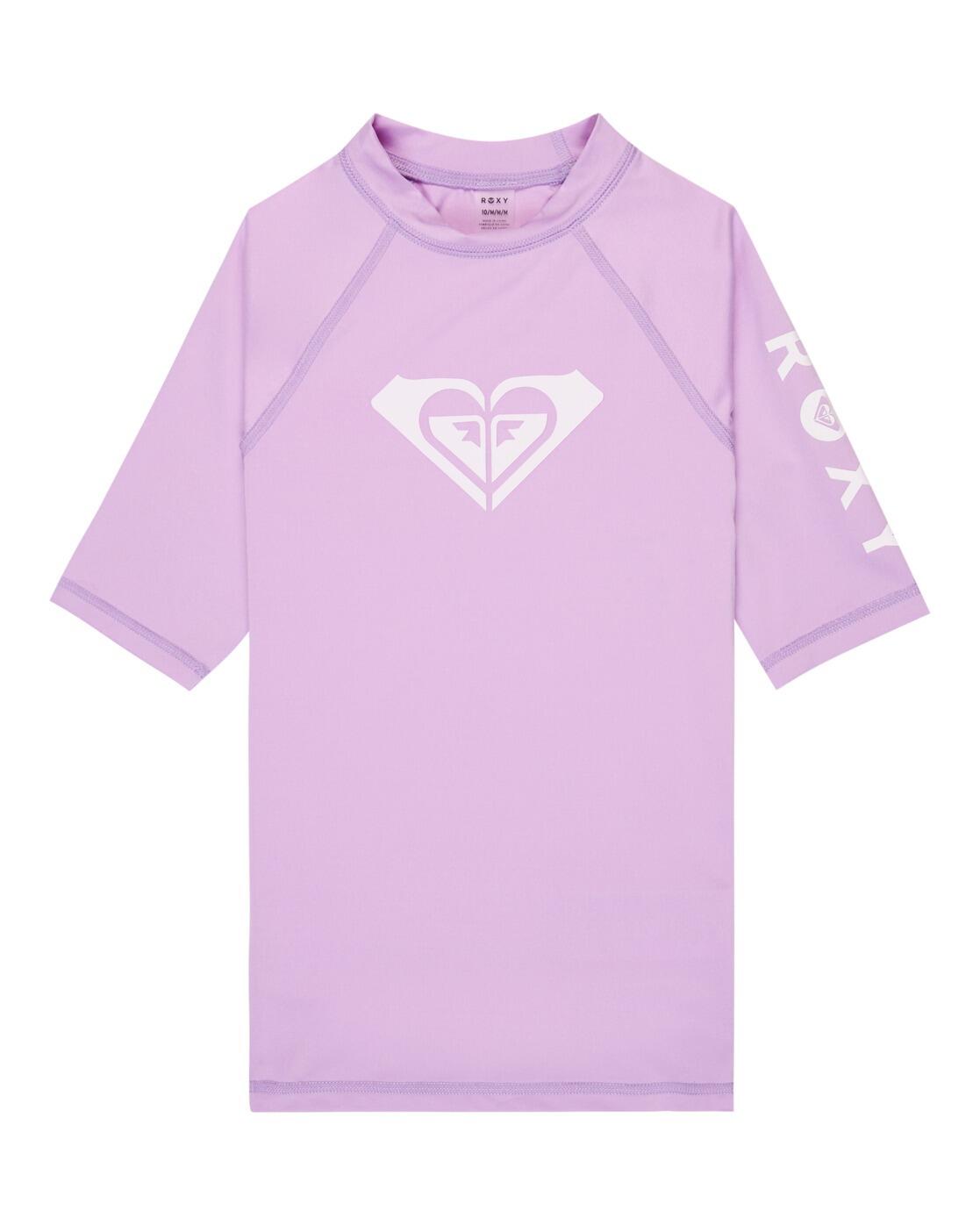 Koszulka rash vest z krótkim rękawem dla Dziewczynki WHOLE HEARTED Fioletowy