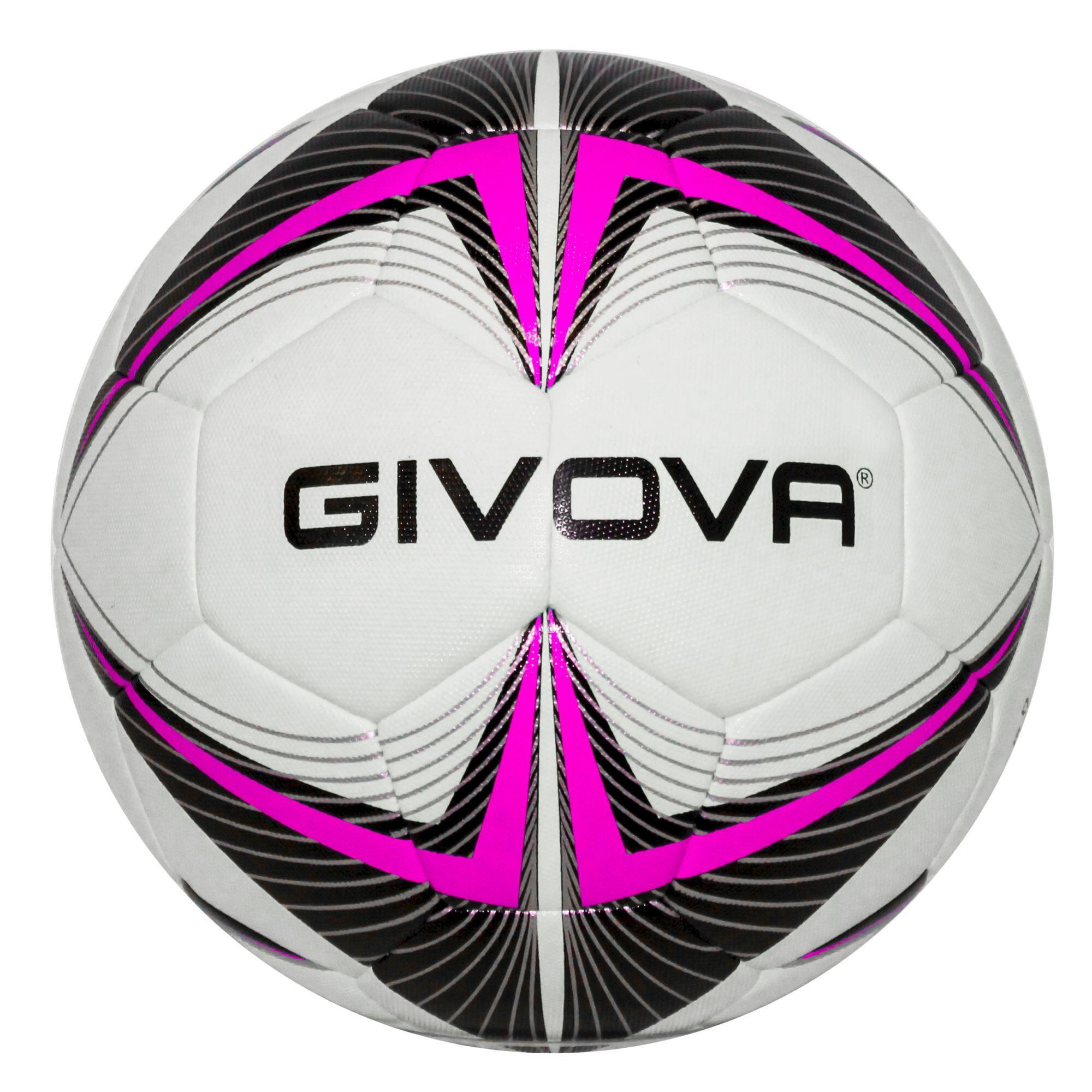 Piłka nożna Givova Ball Match King Fuxia-czarny różowy