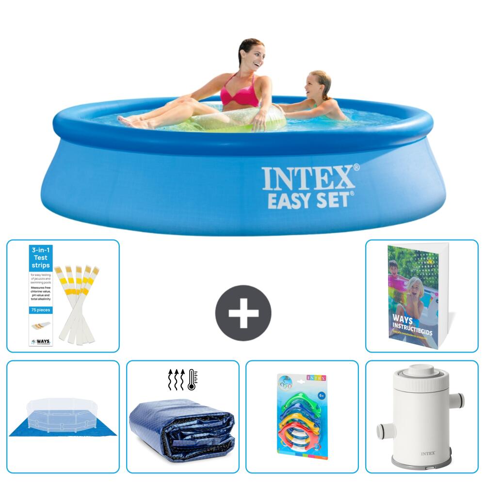 INTEX Basen Easy Set Okrągły - 244x61 cm - 7-częściowy S123