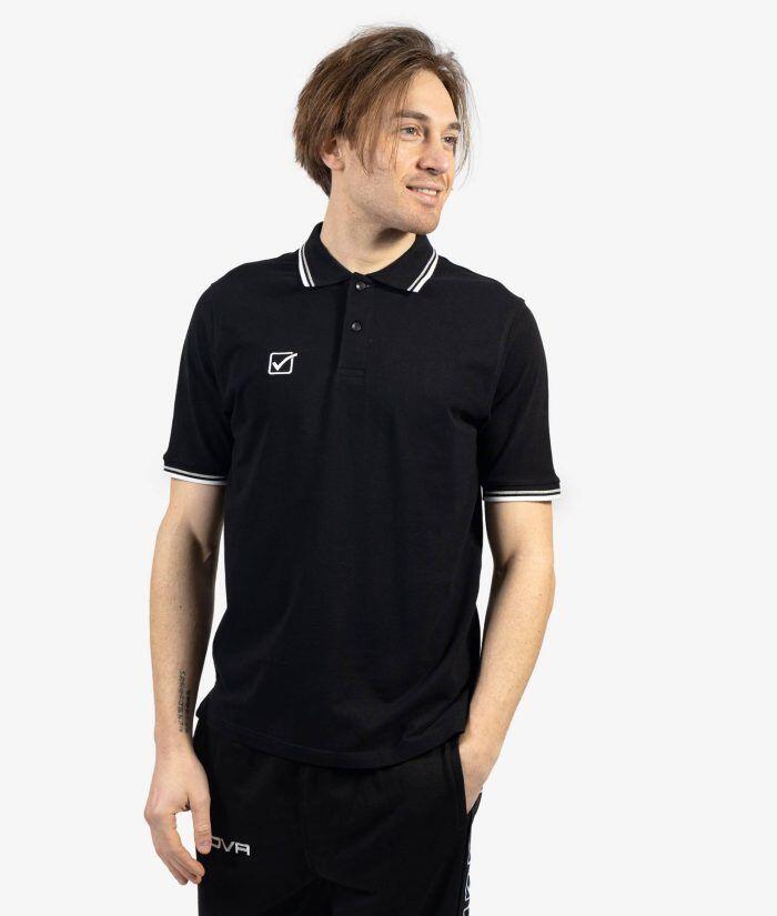 Koszulka polo Givova czarno-biała czarna 2xl