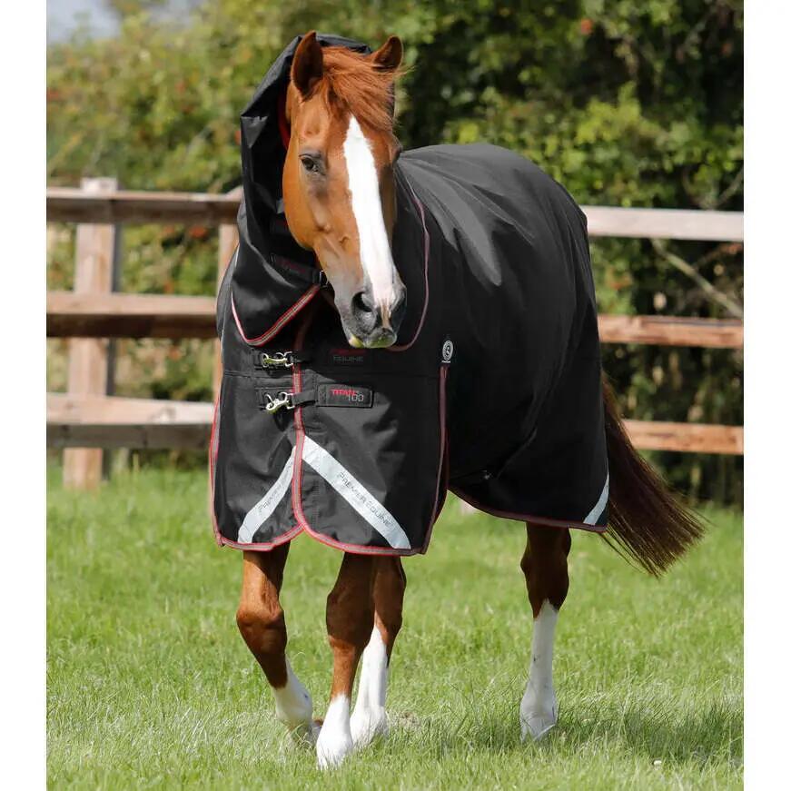 Derka zewnętrzna dla koni z osłoną szyi Premier Equine Titan 100 g