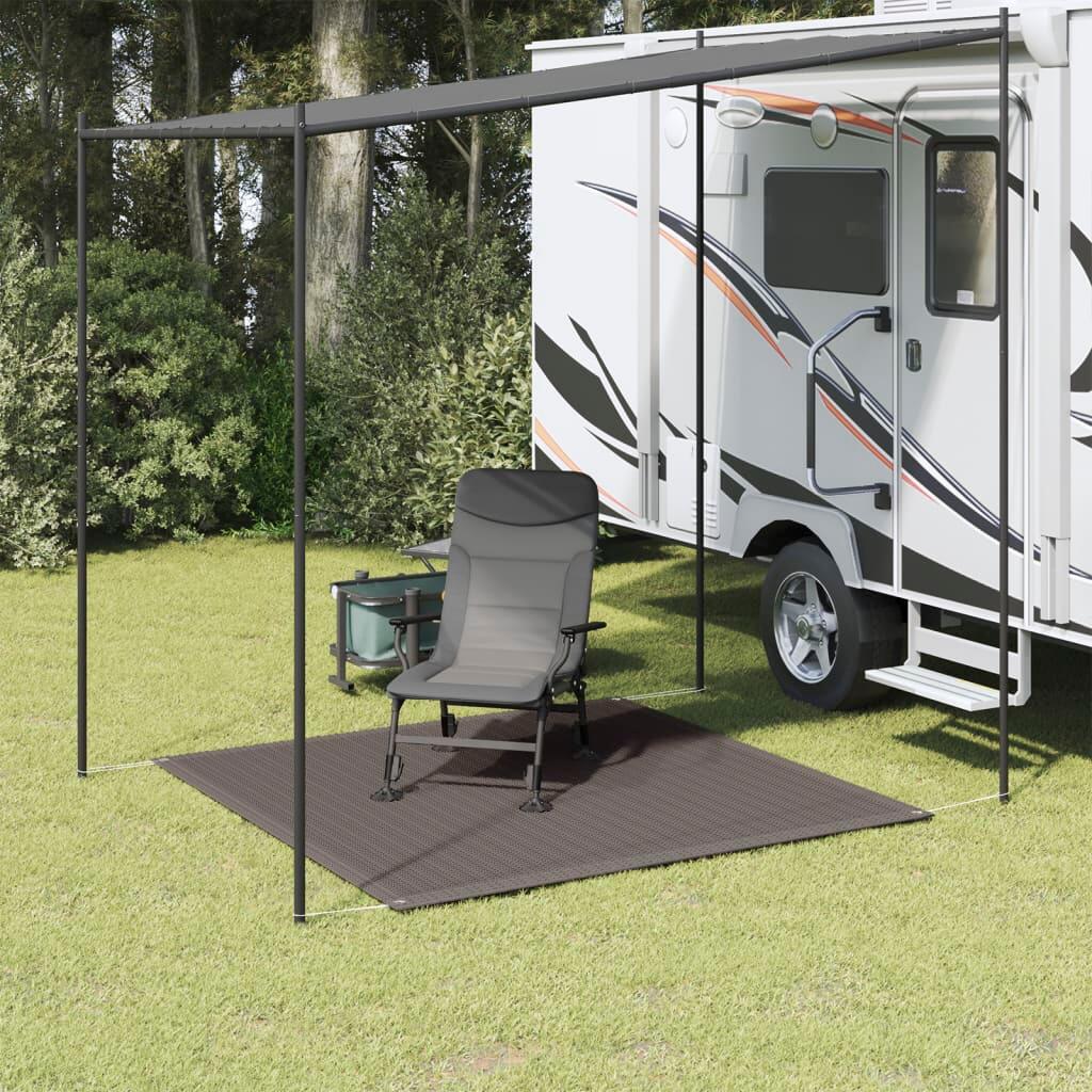 Dywanik do namiotu VidaXL 250x250 cm HDPE antracyt