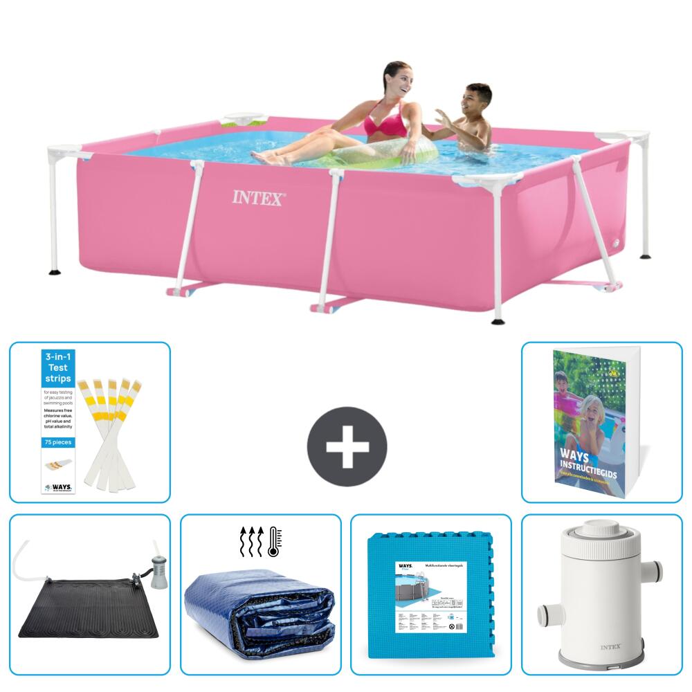 INTEX Basen ze stelażem Prostokątny - 220x150x60 cm - 7-częściowy S166