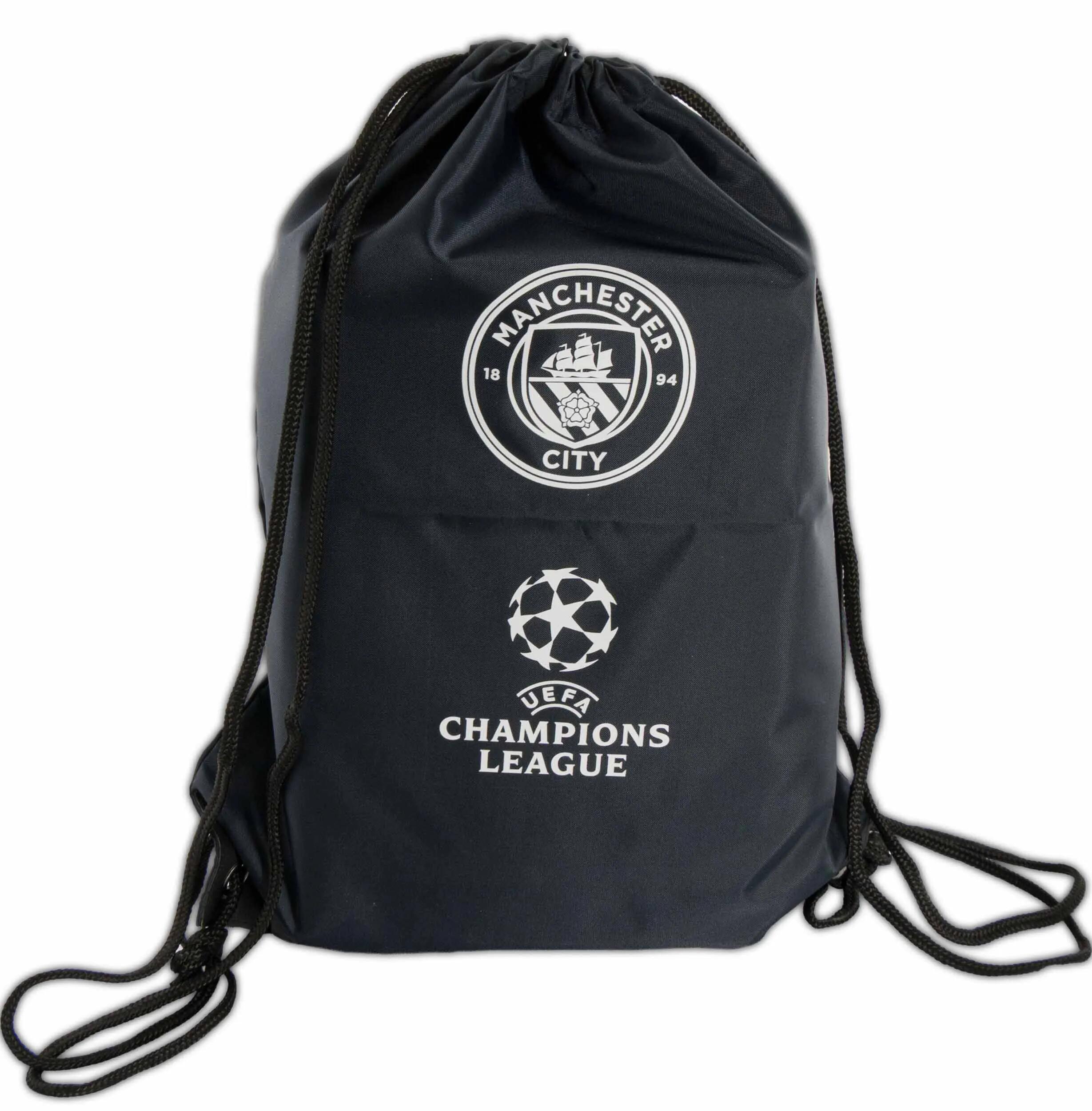 Worek gimnastyczny Manchester City unisex Mcfc UCL crest granatowy