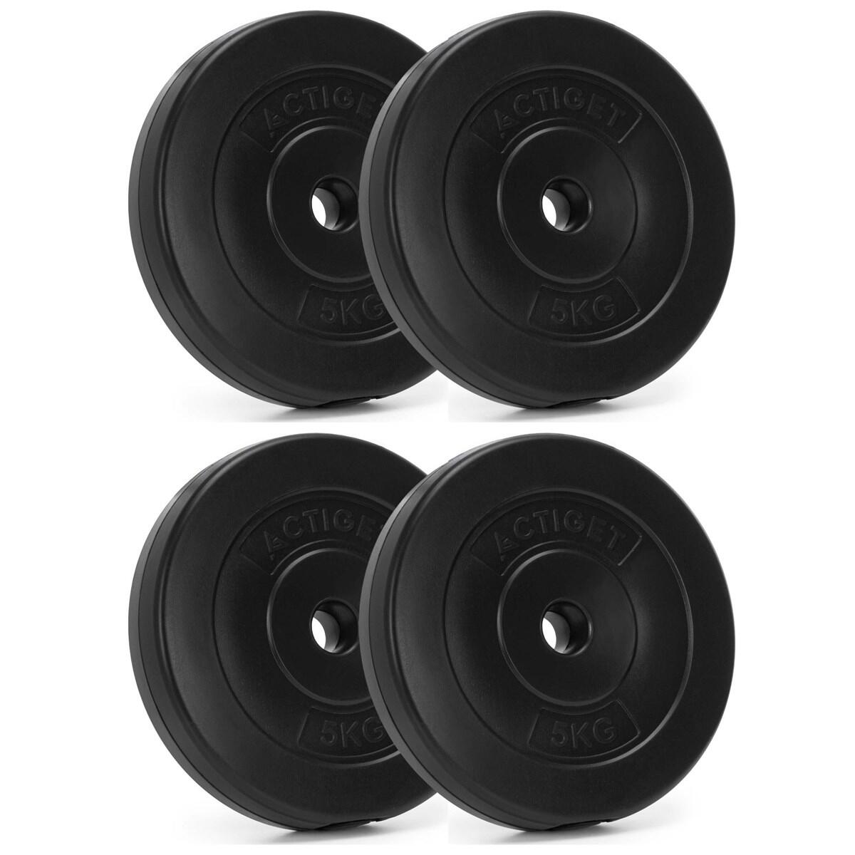 Obciążenia kompozytowe Actiget 4x5 kg talerze bitumiczne do sztangi 31 mm